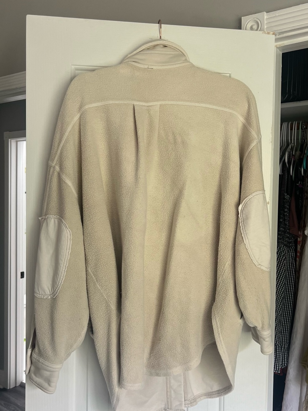 Free People Cream Teddy Shacket Jacket - Picture 5 of 5